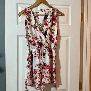 Bcbop Floral Romper with pockets